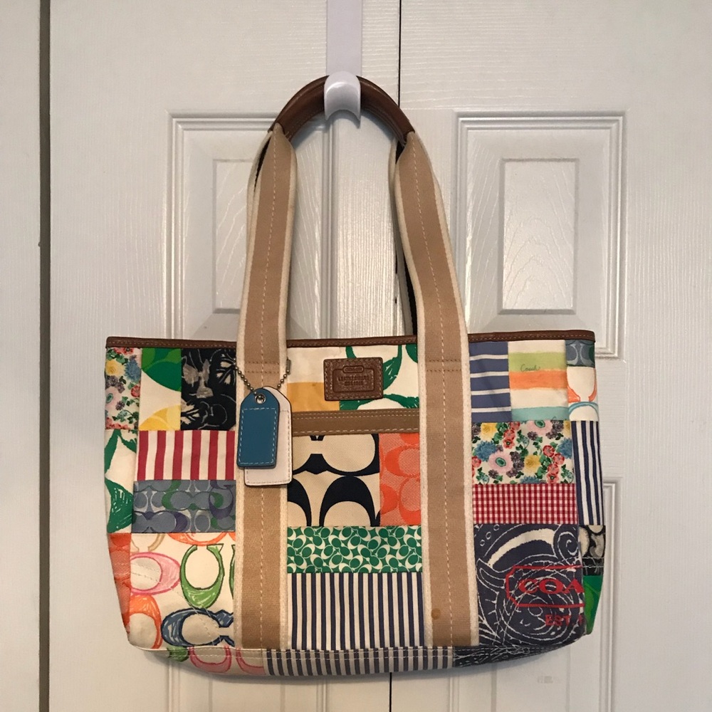 Coach Multi Color Canvas Tote